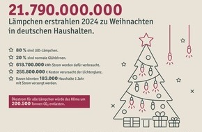 LichtBlick SE: Korrektur: Über 21 Milliarden Lämpchen: Heimische Weihnachtsbeleuchtung bleibt auf Rekordniveau