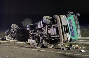 Polizeidirektion Trier: POL-PDTR: LKW-Unfall auf Bundesstraße 41