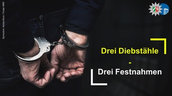 Polizeipr&auml;sidium Oberhausen: POL-OB: Drei Diebst&auml;hle - Drei Festnahmen