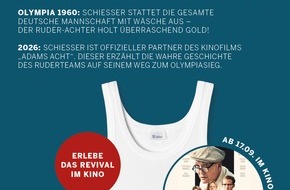 SCHIESSER GmbH: Damals wie heute ein Sieger: SCHIESSER ist offizieller Partner des Kinofilms ADAMS ACHT