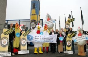 Deutscher Tierschutzbund e.V.: Aufruf zum Welttierschutztag am 4. Oktober: Macht Regale frei von Hühnerquälerei - Keine Käfigeier in Produkten!
