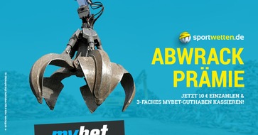 sportwetten.de: sportwetten.de bietet "Abwrackprämie" für mybet-Kunden