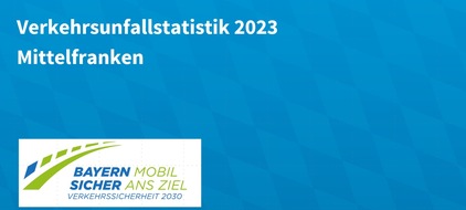 Polizeipräsidium Mittelfranken: POL-MFR: (209) Vorstellung der Verkehrsunfallstatistik Mittelfranken 2023