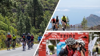Turismo de Tenerife: Mit dem Rad zum höchsten Punkt Spaniens:  1000 Radfahrer aus 24 Ländern nahmen an der 5. Vuelta Al Teide auf Teneriffateil.