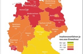 CRIF GmbH: Trendwende steht noch aus: Zahl der Privatinsolvenzen steigt um 8 Prozent / Im Rekordjahr 2010 mehr junge Bundesbürger von Privatpleiten betroffen (mit Bild)