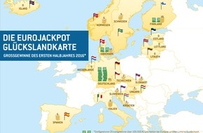 Eurojackpot: Gewinnerbilanz zur Lotterie Eurojackpot 1 Halbjahr 2016