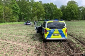 Polizei Münster: POL-MS: Verfolgungsfahrt endet auf Feld - Fahrer ohne Führerschein unter Alkohol- und Drogeneinfluss