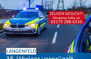 Polizei Mettmann: POL-ME: 38-jähriger Langenfelder wird ausgeraubt und schwer verletzt: Polizei bittet um Zeugenhinweise - Langenfeld / Monheim - 2001094
