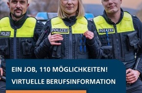 Polizeiinspektion Rotenburg: POL-ROW: Nachwuchswerbung: Ein Job, 110 M&ouml;glichkeiten! Polizei Niedersachsen l&auml;dt zur virtuellen Berufsinformation ein