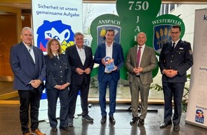 PD Hochtaunus - Polizeipräsidium Westhessen: POL-HG: Stadt Neu-Anspach erhält das KOMPASS-Sicherheitssiegel