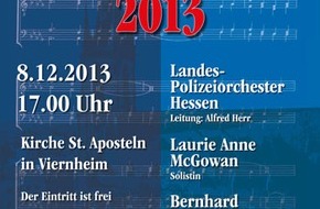 Polizeipräsidium Südhessen: POL-DA: Viernheim: Polizei lädt zum Adventskonzert in St. Aposteln ein