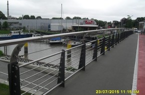 Polizeidirektion Bad Segeberg: POL-SE: Elmshorn: Wann und durch wen wurden die Stahlseile an der Käpten-Jürs-Brücke gestohlen?