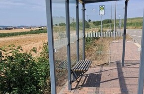 Polizeiinspektion Zweibr&uuml;cken: POL-PIZW: Sachbesch&auml;digung an einer Bushaltestelle/Zeugen gesucht