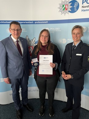 POL-HAM: Vergabe von vier Dank- und Anerkennungsmedaillen aufgrund von au&szlig;ergew&ouml;hnlicher Zivilcourage