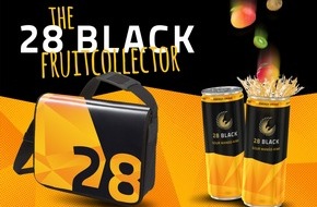 28 BLACK: Knallgelb durch den Winter: Energy Drink 28 BLACK startet mit Sour Mango-Kiwi Gewinnspiel ins neue Jahr / Fleißig Mangos und Kiwis sammeln und coole Messenger Bags gewinnen (FOTO)