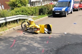 Kreispolizeibehörde Oberbergischer Kreis: POL-GM: Briefzustellerin verletzt sich bei Unfall mit E-Bike schwer
