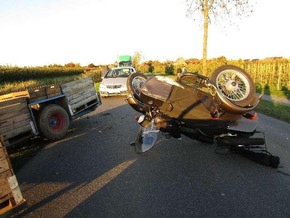 POL-STD: 78-jähriger Fahrer eines Motorradgespanns bei Unfall im Alten Land schwer verletzt