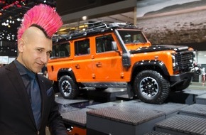 JAGUAR Land Rover Schweiz AG: Tout juste de retour d'Inde, Andreas Thiel visite le Salon de l'Automobile de Genève