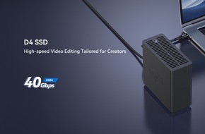 TerraMaster Technology Co., Ltd: TerraMaster svela il D4 SSD: Soluzione di archiviazione a 4 bay All-Flash da 40Gbps per creatori multimediali e espansione NAS