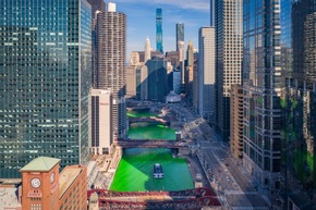 St. Patrick&#039;s Day in Chicago: eine Stadt trägt Grün