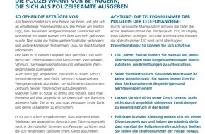 Polizeiinspektion Göttingen: POL-GÖ: (328/2017) Aktuell mehrere Anrufe durch falsche Polizeibeamte in Göttingen - Polizei rät zu ganz besonderer Vorsicht!