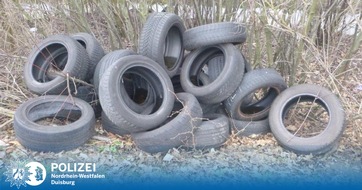 Polizei Duisburg: POL-DU: Bergheim: Illegal Reifen entsorgt