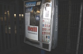 Polizei Hagen: POL-HA: Zigarettenautomat aufgesprengt
