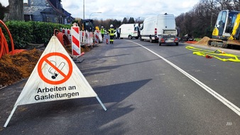 Feuerwehr Sprockhövel: FW-EN: Gasaustritt an einer Baustelle