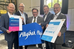 Allgäu GmbH: Weitere 700.000 Euro Förderungen für Allgäuer Erfolgsprojekte