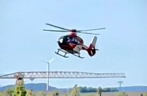 Landespolizeiinspektion Nordhausen: LPI-NDH: Unfall an Tankstelle - Feuerwehren, Polizei und Rettungshubschrauber im Einsatz