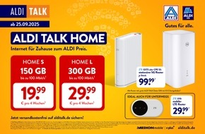 ALDI: ALDI TALK startet erstmals eine Internetlösung für Zuhause - 300 GB inklusive 5G und WLAN-Router zum Discountpreis