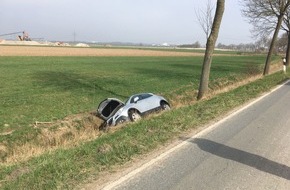 Polizeiinspektion Delmenhorst / Oldenburg - Land / Wesermarsch: POL-DEL: Landkreis Wesermarsch: Beifahrerin bei Unfall leicht verletzt