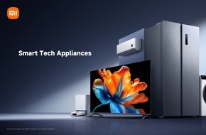 Xiaomi: Xiaomi stellt vier Smart Tech Ger&auml;te vor: Haushaltsgro&szlig;ger&auml;te, Fernseher und Staubsaugroboter