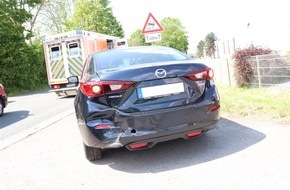 Kreispolizeibehörde Herford: POL-HF: Verkehrsunfall mit Personenschaden Mazda-Fahrer verletzt