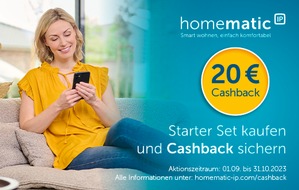 eQ-3 AG: Jetzt das Zuhause smart machen und clever sparen: Die Homematic IP Cashback Aktion beginnt!