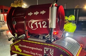 Freiwillige Feuerwehr der Stadt Lohmar: FW-Lohmar: Großübung im Neubau eines Einkaufszentrum mit besonderem Hilfsmittel