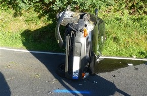 Kreispolizeibehörde Oberbergischer Kreis: POL-GM: 250620-494: Pkw überschlägt sich - Drei Verletzte