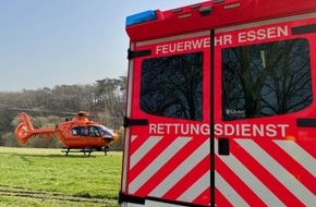 Feuerwehr Essen: FW-E: Achtzehn Monate altes Kind verbrüht - Rettungshubschrauber im Einsatz