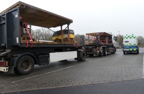 Polizeipräsidium Osthessen: POL-OH: Autobahnpolizei Bad Hersfeld kontrolliert Lastzug mit gefährlichen Ladungssicherungsmängeln