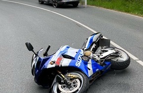 Polizei Hagen: POL-HA: Motorradfahrer ist nicht ortskundig und verunfallt in Kurvenbereich