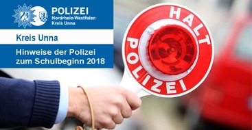 Kreispolizeibehörde Unna: POL-UN: Hinweise der Polizei zum Schulbeginn 2018