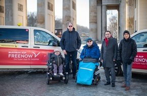 FREE NOW: Neues Angebot von FREENOW verbessert barrierefreie Mobilität in Berlin