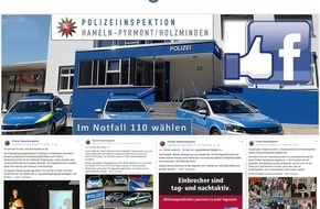 Polizeiinspektion Hameln-Pyrmont/Holzminden: POL-HM: Eure Polizei im Weserbergland auch bei Facebook
