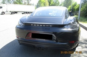 Autobahnpolizeiinspektion: API-TH: Porsche mit französischen Überführungskennzeichen gestoppt