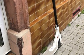 Polizeidirektion Worms: POL-PDWO: Worms -E-Scooter ohne Versicherungsschutz