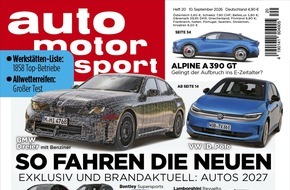 Motor Presse Stuttgart, AUTO MOTOR UND SPORT: auto motor und sport ermittelt wieder Deutschlands beste Autowerkst&auml;tten / 1.858 Betriebe erhielten in diesem Jahr die Bestnote