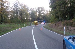 Polizeidirektion Pirmasens: POL-PDPS: Schwerer Unfall mit Motorradfahrer