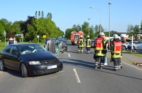 Polizeiinspektion Stade: POL-STD: Vier Autoinsassen bei Unfall in Drochtersen verletzt