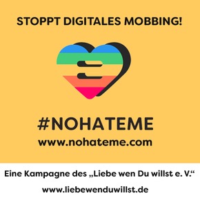 #NoHateMe - Öffentliche Aufklärungsaktion gegen digitales Mobbing