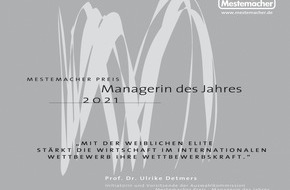Mestemacher GmbH: MESTEMACHER PREIS MANAGERIN DES JAHRES 2021 / Live-Übertragung auf www.mestemacher.de